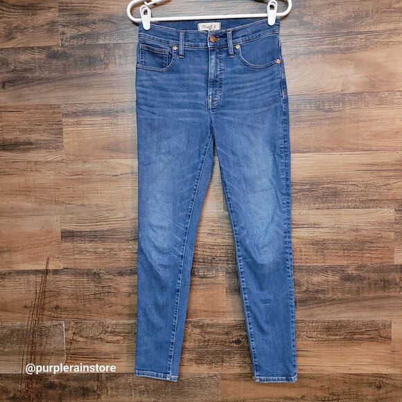 Madewell Jeans 27 Skinny 9" High Rise Pendale Wash AF683 Tummy Control Stretch - Picture 1 of 13